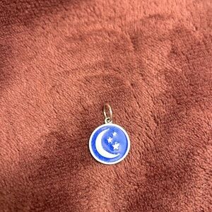 Sterling LOLA crescent moon pendant.